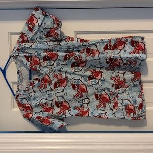 Winter Owl scrub top